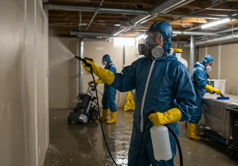 Basement Sanitization and Antimicrobial Treatment process in Chattahoochee Hills, GA