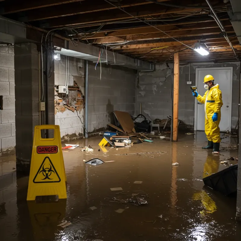 Flooded Basement Electrical Hazard in Chattahoochee Hills, GA Property