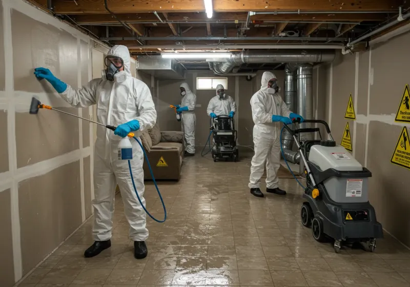 Basement Moisture Removal and Structural Drying process in Chattahoochee Hills, GA